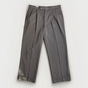 Vintage Sansabelt Sport Mens Brown Pants Dress Golf Disco Casual Grandpa  36/29